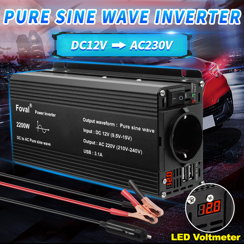 Inversor de onda sinusoidal pura DC 12V a: precio real y opiniones